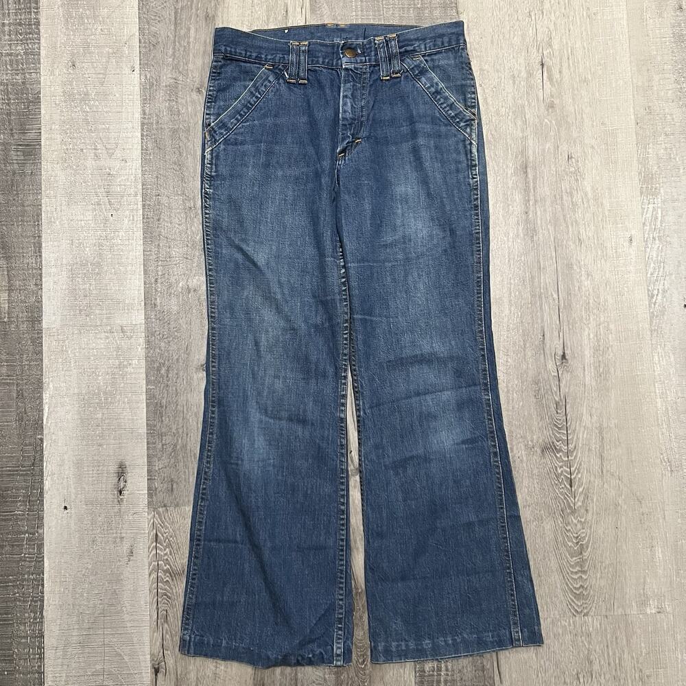 Vtg Big Smith Faded Western Denim Flare Bootcut Scoville Jeans 60s Buckaroo 30"